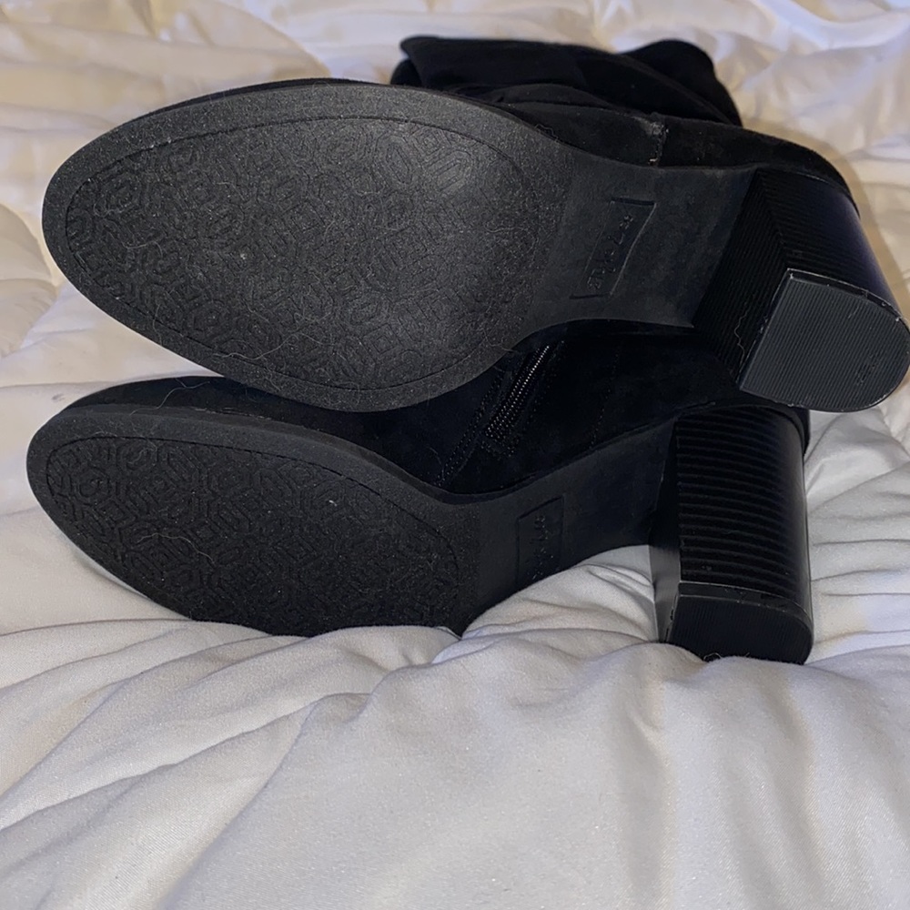 Style & Co Black Addyy Suede Dress Tall Heel Boots NEW - Picture 10 of 11